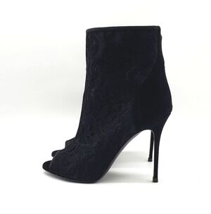 GIUSEPPE ZANOTTI Suede Lace Boots Heels 39.5